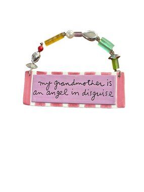 Department 56 Sandra Magsamen Plaque “My Grandmother is an Angel in Disguise”NWT